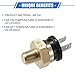 VekAuto Coolant Hose Thermostat Switch Kit, 6AN 140'F on - 125'F Off Transmission Cooler Sensor Fan Oil Cooler Radiator Electric Switch Fitting Universal for Car Truck Metal Black
