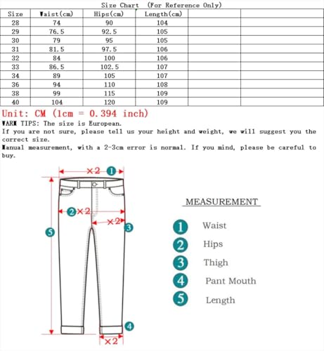 Men's Jeans Business Pants Classic Daily Straight Leg Slim Fit Denim Trousers4