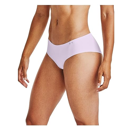 Image of Under Armour girls 3-pack Pure Stretch No Show Hipster Underwear, All-day Comfort & Ultra-soft Fit