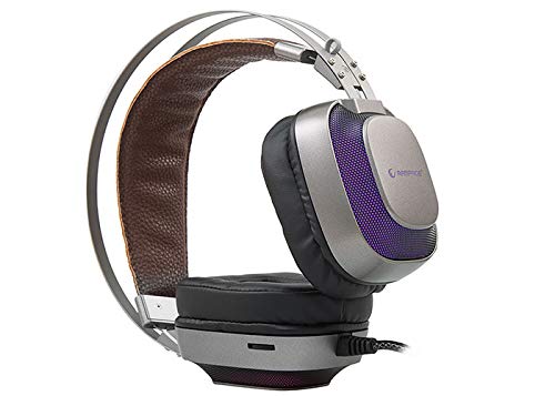 Rampage SN-RW77 PRESTIGE metaliczny szary USB 7.1 ergonomiczne słuchawki gamingowe zestaw z ukrytym mikrofonem