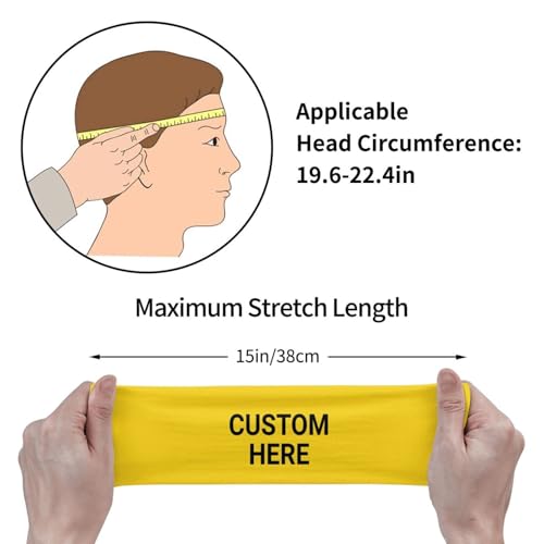 Image of Custom Sports Headband Custom Sweatband Bandana Add Your Image Logo Text Number. Bulk Custom Men Or Women Moisture Wicking Ventilate Elastic ﻿Headband