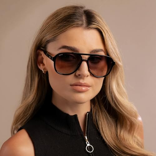 Image of WearMe Pro Chic Retro Oversized Polarized Sunglasses: Statement Aviators for Women
