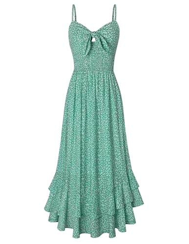 Image of GRACE KARIN Womens Maxi Floral Sundresses Summer Beach Boho Dress Spaghetti Strap Dresses Casual Fashion Clothes with Pockets