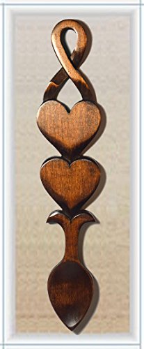 Your Heart & Mine Love Spoon - Free Engraving of Names & Date on Welsh Lovespoons