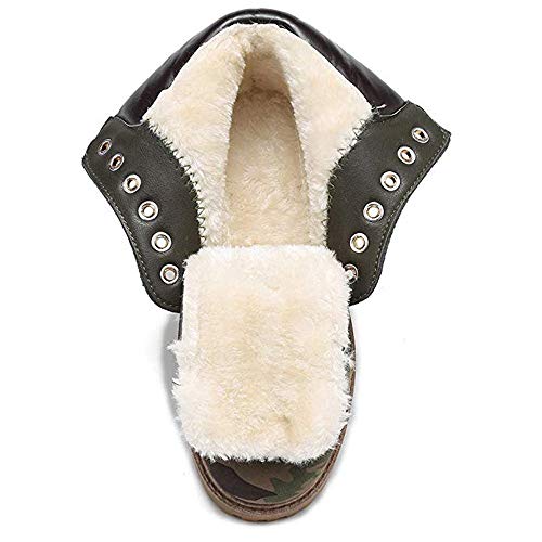 JITUUE Work Boots for Men Chukka Waterproof Winter Snow Hiking Combat Lace up Walking Shoes Cowboy Low Heel4