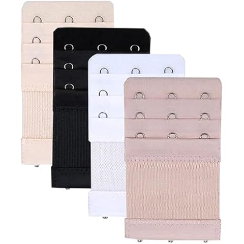 Bra Extender 3 Hooks Elastic Band Strap for Women (Pack of 4) Cover