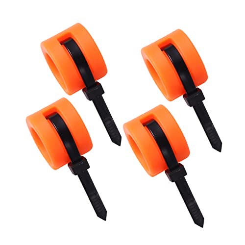 ifundom 4Pcs Collision Rubber Rings for Mountain Bike Equipment Durable Clip Mounted Chain Protector Lightweight Frame Protection Orange Color Fits Road Bicycles