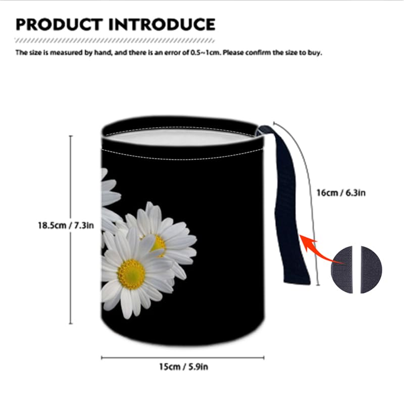 Image of Portable Reusable Waterproof Car Trash Bin, Multipurpose Vehicle Organizer, Road Trip Essentials (Daisy)