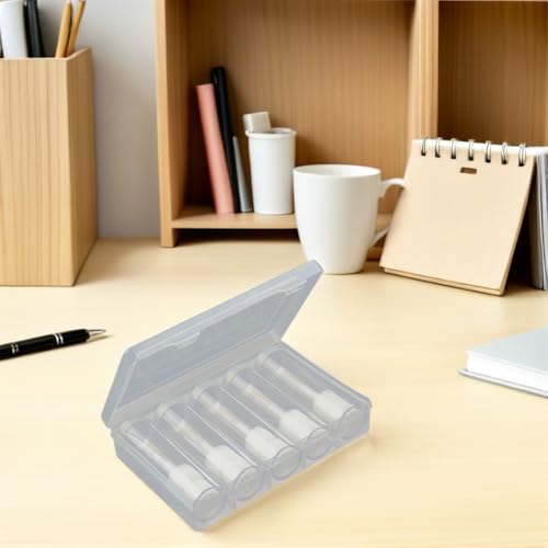 Zerodeko 6pcs tubo transparente para almacenaje de monedas miniatura 5