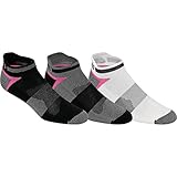 ASICS Men's Quick Lyte Cushion Single Tab Pink Ribbon Socks, Large, Black Assorted