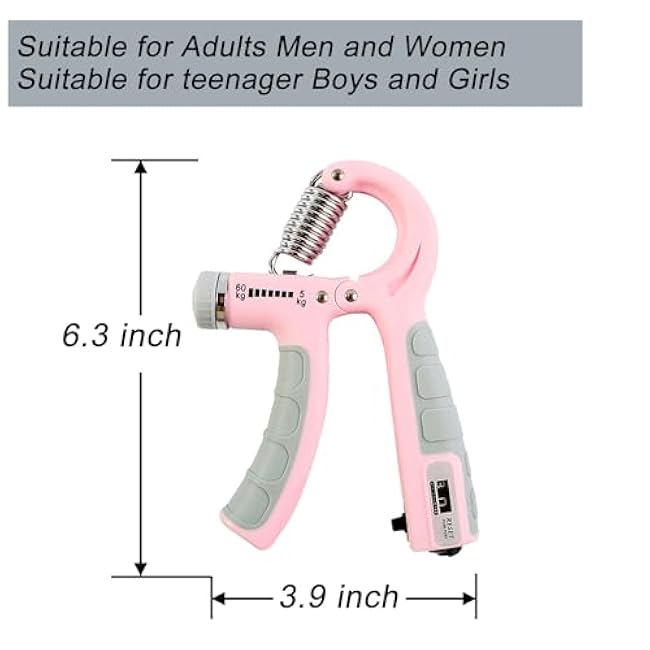 Strengthener Hand Grip Trainer Number Counter Forearm Finger Wrist Gripper Exerciser 5-60kg Adjustable Stretcher Squeezer Workout