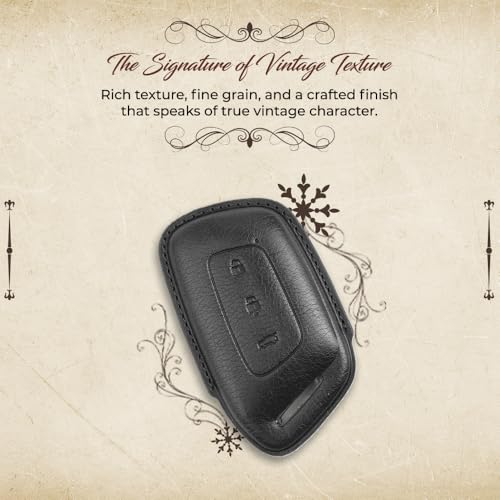 Image of keyzone dual leather key cover for MG Hector 3 button smart key