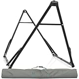 Tranquillo Unity Adjustable Hammock Stand, Collapsible Camping Hammock and Stand, 800 lbs Capacity Steel Double Hammock Stand for 2 Persons, Steel Frame - Black