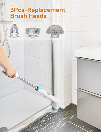 Electric Spin Scrubber, Clyroom Cl1 𝟐𝟎𝟐𝟑 𝐔𝐩𝐠𝐫𝐚𝐝𝐞𝐝 Electric Bathroom Scrubber 𝐰𝐢𝐭𝐡 𝐔𝐒𝐁-𝐂 𝐂𝐡𝐚𝐫𝐠𝐢𝐧𝐠&Dual Speed, 90Min Runtime, Extendable Handle Rechargeable Electric Scrubber #TOP5