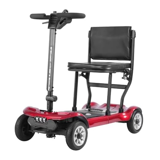 Mobility Folding Scooter 4 Wheel Mobility Scooter Foldable Detachable Mobility Scooter for Travel Car Trunk Net,13.2A