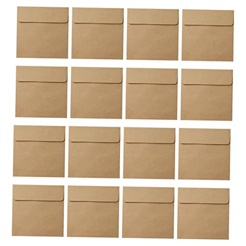 GRADENEVE 100個クラフト紙封筒 小型 メモ封筒 カード封 コインパケット 鍵 小物入れ 紙製 あいぶくろ 紙 無地 簡易包装