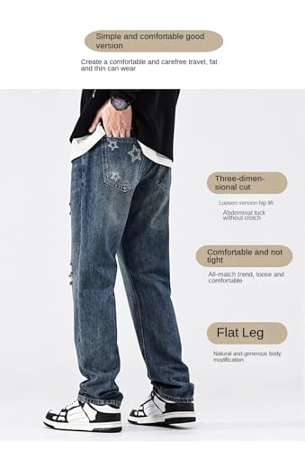 Jeans Pants Trousers Denim Retro Classic Men's Spring and Autumn Versatile Casual Wide Leg 6
