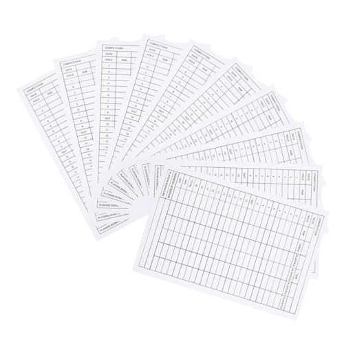 30 unidades de tarjetas de puntuación para golf para hombres, tarjetas de registro en papel recubierto, para deportes al aire libre miniatura 1