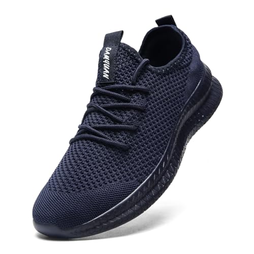 Image of DLWKIPV Mens Slip On Shoes Tennis Walking Gym Athletic Running Fashion Sneakers Workout Footwear Casual Sport Outdoors Breathable Knitted Mesh Lightweight
