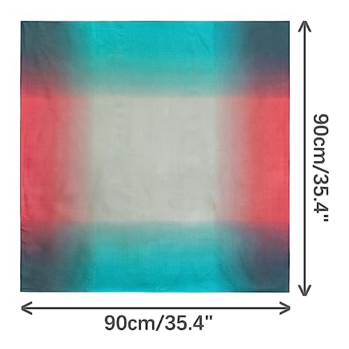 Women's Gradient Colorful Square Satin Scarves, 35" Large Silky Hair Wrap Bandana Hair Scarf Neck Scarf3