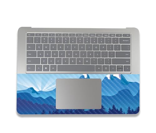 Image of MightySkins Carbon Fiber Skin Compatible with Microsoft Surface Laptop Studio 2 (2023) Full Wrap Kit - Blue Mountains | Protective Durable Textured Carbon Fiber Finish | Made in The USA