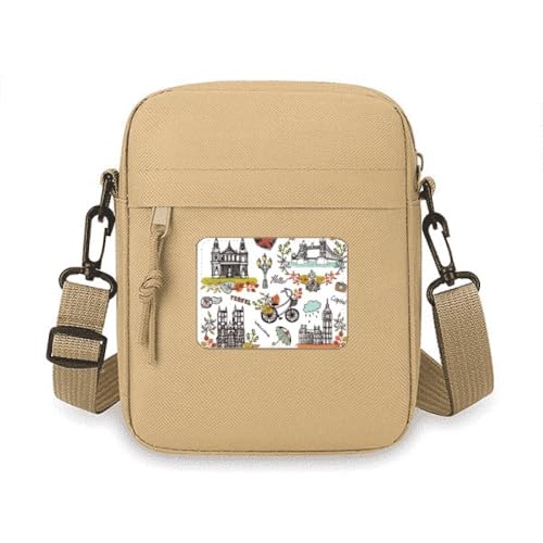 Sac à bandoulière Art déco pour portable et petits objets essentiels