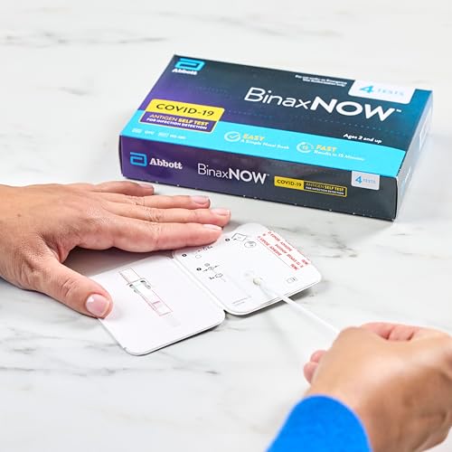 binaxnow covid-19 antigen self test 1 pack 4 tests total covid test with 15-minute results without sending to a lab easy to use at home
