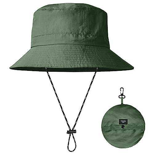 Kicpot Chapéu de pesca para homens e mulheres, chapéu de sol de aba larga ao ar livre FPS 50+ chapéu