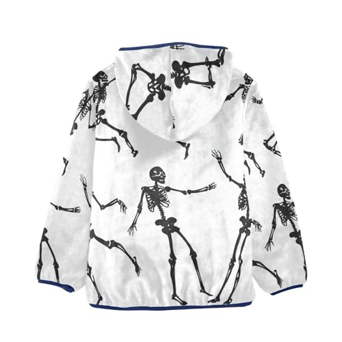 Jump Of Skeletons Girls Fleece Jacket Girls Fall Jacket Girls Zip Up Hoodie Girls Sherpa Jacket 2-10T2