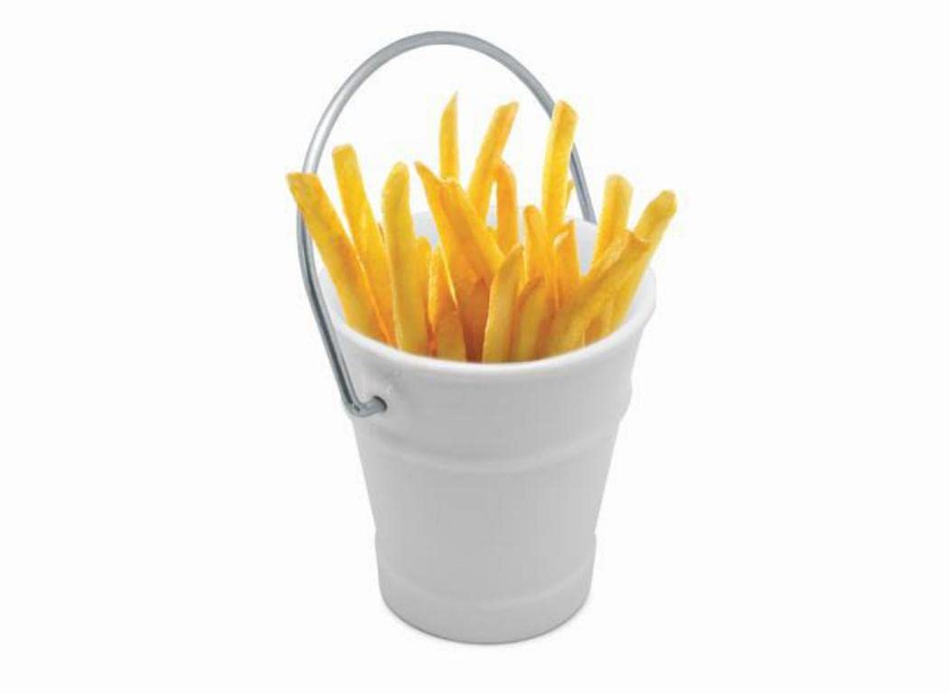 Nerthus FIH 311 Snacks porcelain bucket with metal handle for snacks