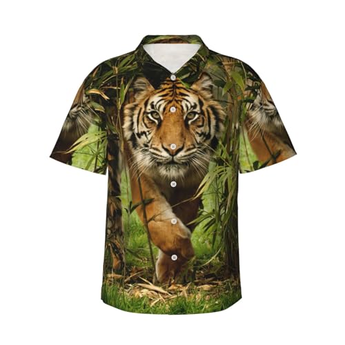 Chemise de plage homme motif jungle et short d'été assorti