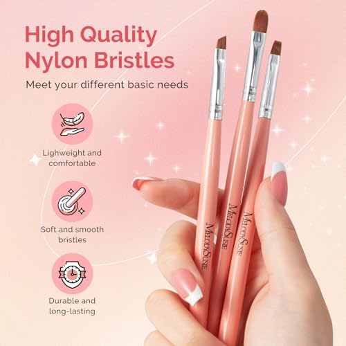 Image of MelodySusie 3Pcs Nail Art Clean Up Brushes