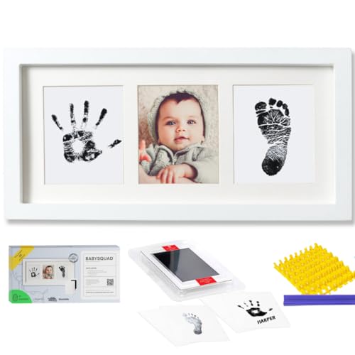 Baby Prints Newborn Handprint and Footprint Picture Frame Keepsake Kit, ...