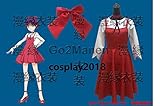 [cosplay2018] ゲゲゲの鬼太郎 第6期 公式 猫娘 コスチューム リボンバレッタ ブラウス リボンタイ ワンピース 変身 仮装 コスプレ衣装 (男 LL)