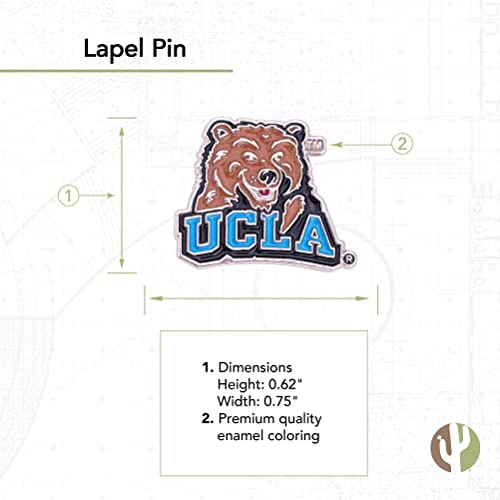 Image of Desert Cactus University of California Los Angeles Lapel Pin UCLA Bruins Made of Metal for Formal Wear, Bag and Hat Jewelry, and Tie Tack