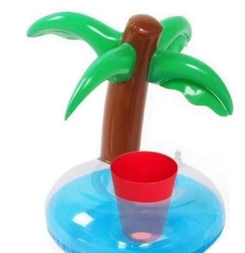 Kit 05 Porta Copo Boia Inflável Coqueiro Piscina Festa