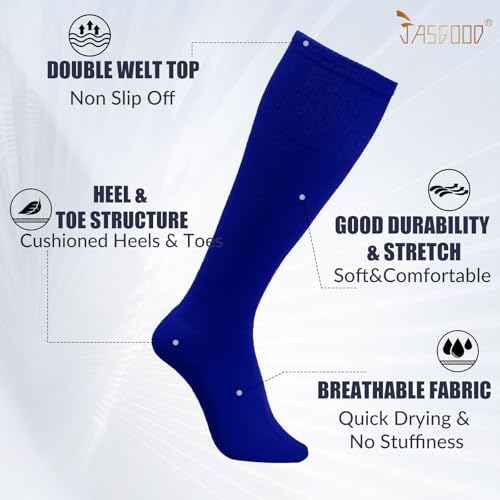 Image of JASGOOD 2 Pack Baseball Socks and Belt Combo Set Softball Socks and Belts Elastic Waist Belt for Youth and Adult Boys