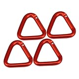 SKISUNO 4 Stück Aluminium Karabinerhaken Dreieckige Camping Schnallen Praktische Abnehmbare...