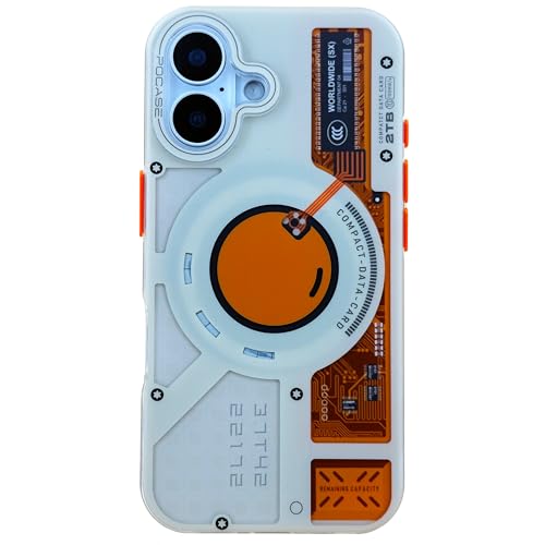 �yPOCASE�ziPhone 16 �p �S�ʃP�[�X �I�����W ������ ���J�j�b�N �e�b�N �X�g���b�v �z�[���t�� �V���R���P�[�X �����Y �o���p�[�J�o�[ (�I�����W/������, iphone_16)