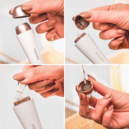 Cecotec Gesichtshaarentferner Bamba FaceCare Smooth, Edelstahlklinge, Passt sich der Haut an, Wasserdicht IPX5, Schutzkappe