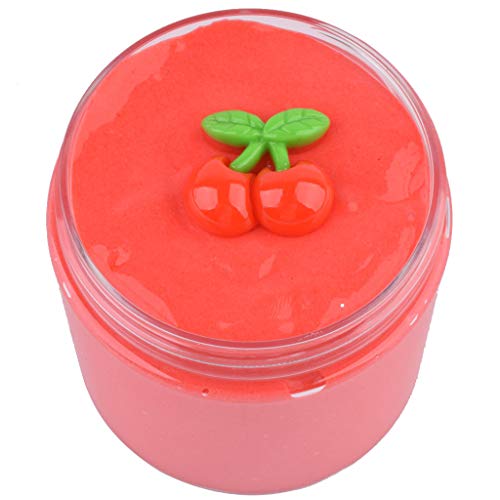 YUT Portable Handheld Mini Decompression Toy Fluffy Cloud Slime Scented Therapeutic Putty Cotton Candy Slime Supplies Stress Non-Sticky Chocolate Slime Thousand Silk Mud Brushed Mud Poke Mud (Red)