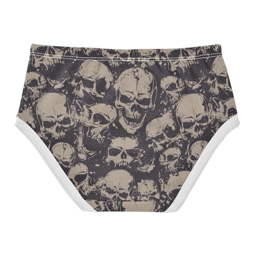 Little Girls' Soft Cotton Underwear Kids Breathable Comfort Skull Panties Briefs Toddler2