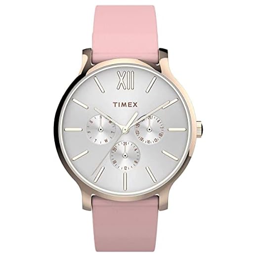 Timex Reloj Dial Multi para Mujeres de Cuarzo con Correa en Cuero TW2T74300
