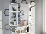 Photo Gallery dmora - mobile pensile lafayette, mobile per bagno, armadietto sospeso, bianco lucido, 40x21h65, 1 anta Photo Gallery dmora - mobile pensile lafayette, mobile per bagno, armadietto sospeso, bianco lucido, 40x21h65, 1 anta