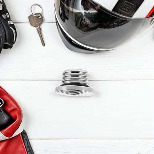Tapa de repuesto de combustible plateada de aluminio CNC para moto Harley 7