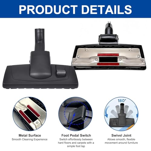Image of Alrens Vacuum Attachments for Miele Vacuum C1 C2 C3 S2 S4 S5 S6 S8 Series | Includes Vacuum Brush Head, HorseHair Dust Brush, Crevice Tool and More, Ideal for Carpets, Hard Floor & Car Detailing