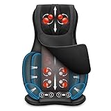 Snailax Full Body Massage Chair Pad -Shiatsu Neck Back Massager with Heat & Compression, Kneading Full Back Massage Seat Portable Chair Massagers for Back and Neck, Shoulder Muscle Soreness Relief
