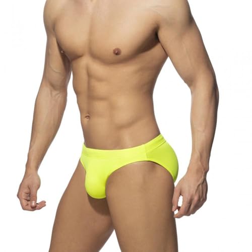 Mens Swim Briefs Sexy Bikini Swimwear Quick Dry Drawstring Retro Swimsuit with Pad2