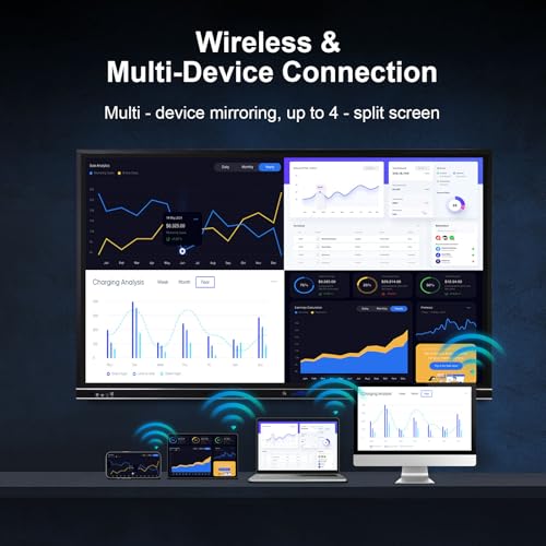 Image of 86 inch 4K Educational Smart Board Pro | Interactive Digital Whiteboard for Classrooms, Lecture Halls & STEM Labs | Android 12 Multi-Device Learning Hub with Live Annotation Tools (Board Only)​​