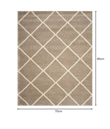 Image of Shaggy Super Soft Carpet for Home & Living Room Size - 6 X 8 Ft (Light Brown)